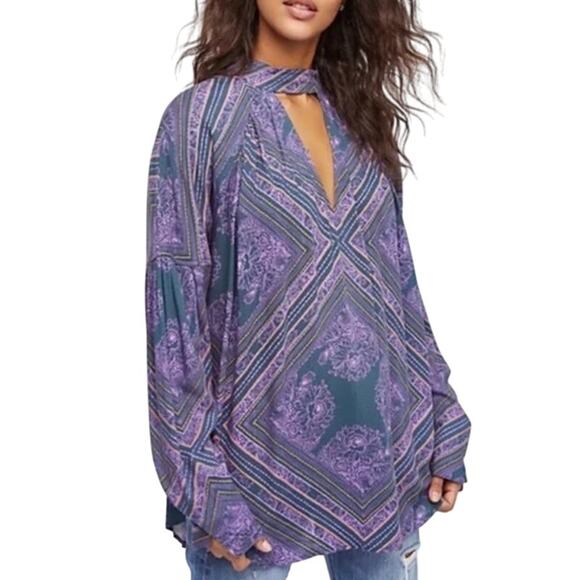 Free People Walking On A Dream Cut Out Tunic Top Size XS - Picture 1 of 7